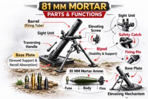 81 MM मोर्टार के पार्ट्स