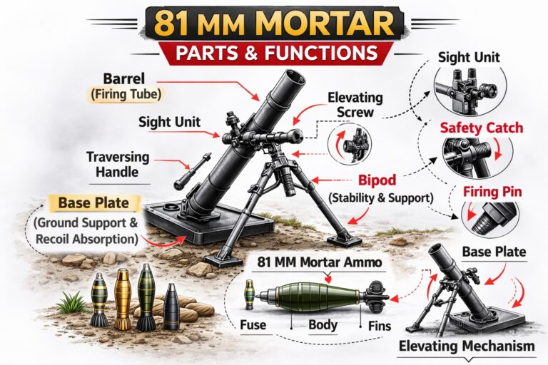 81 MM मोर्टार के पार्ट्स