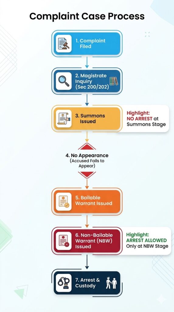 Complaint Case में Arrest